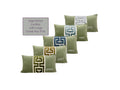 Sage Green Velvet Lumbar Pillow Cover with Large Greek Key Trim - SELECT TRIM COLOR