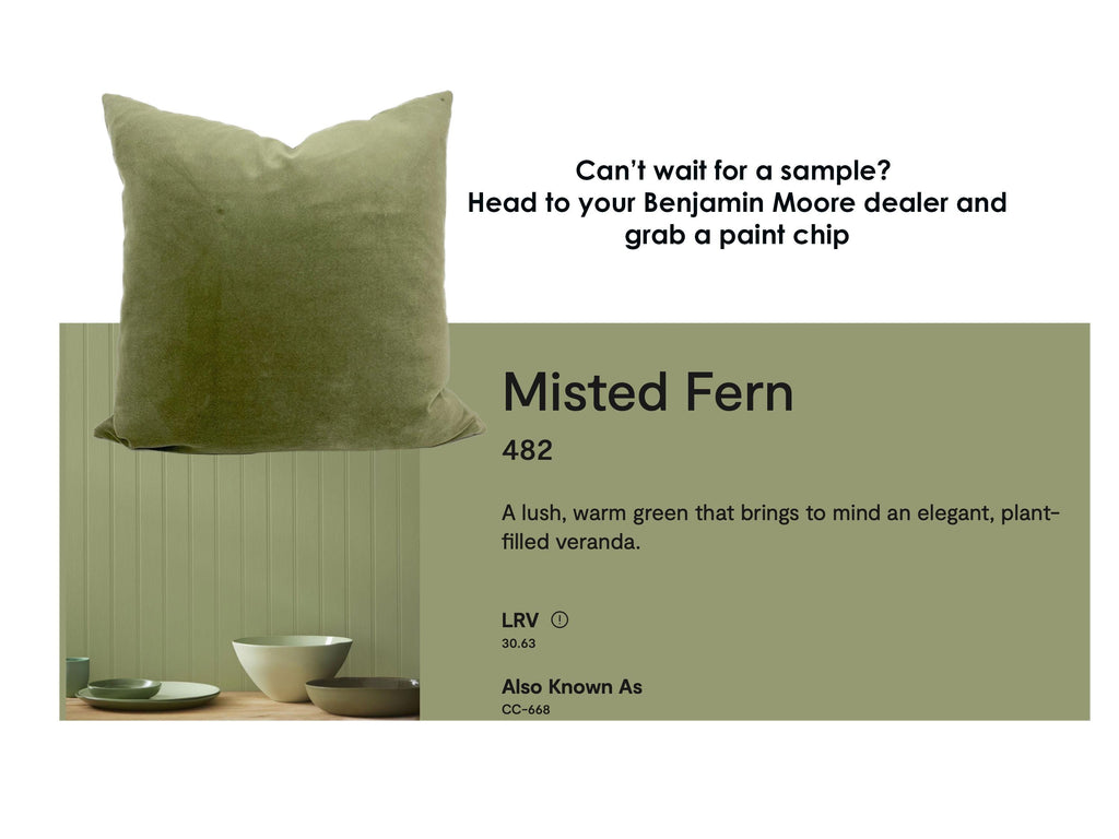 Sage Velvet Lumbar Pillow Cover with Large MIST Greek Key