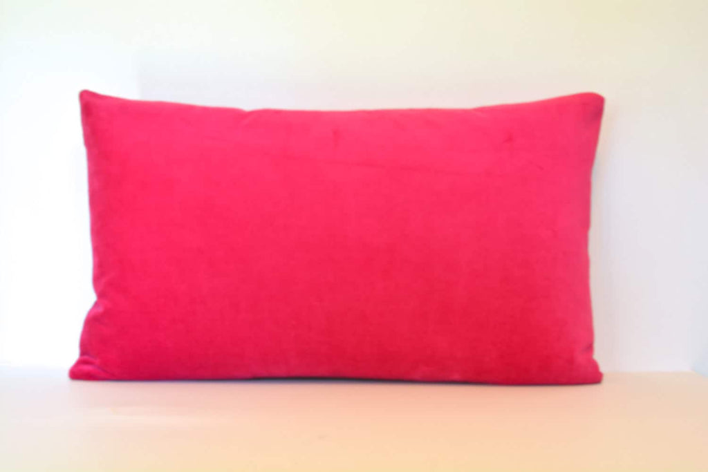 Fuchsia and Orange Circle Appliqué Pillow Cover